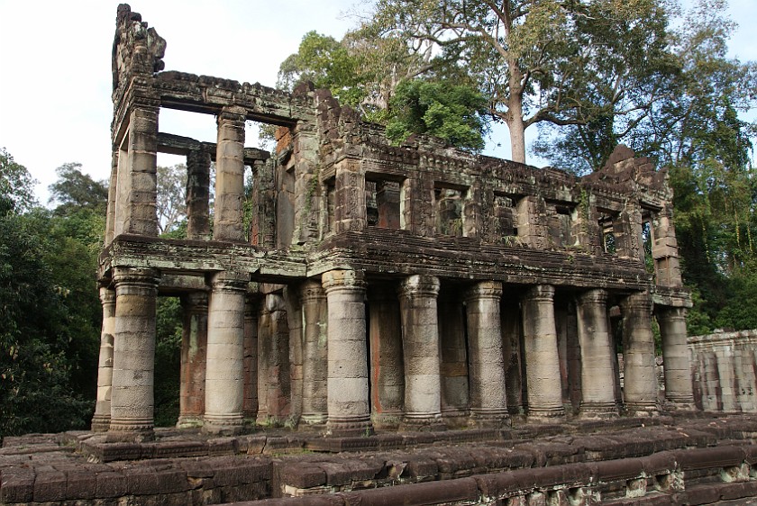 Preah Khan. Two-Storey Building with Columns. near Siem Reap. .