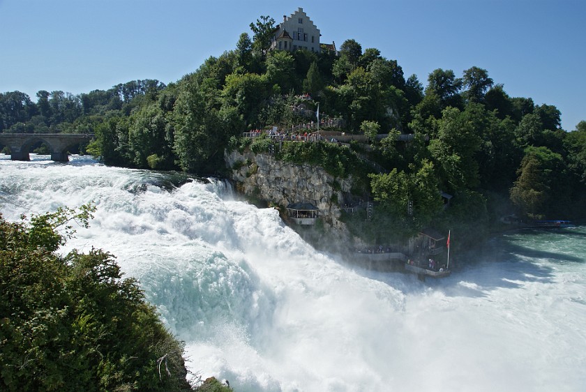 Rhine Falls. On the rock. Schaffhausen. .