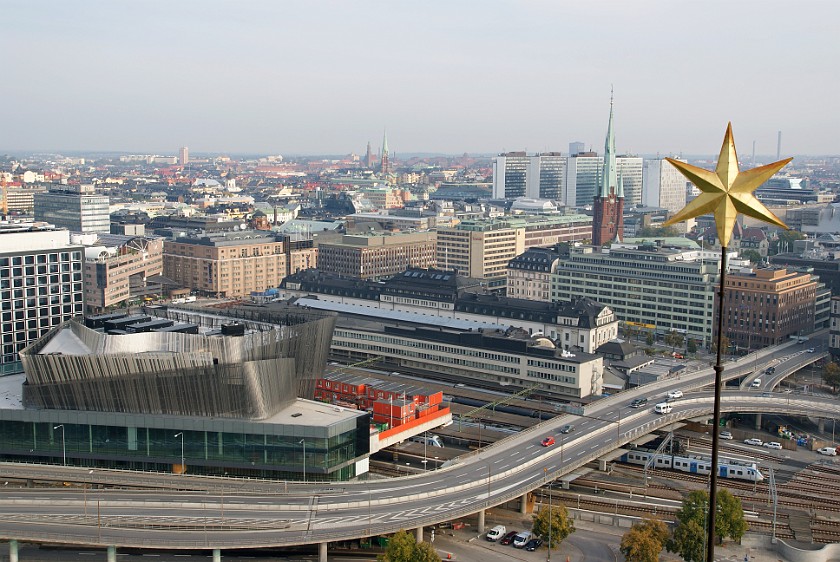 The City of Stockholm. View from Top of City Hall on Norrmalm. Stockholm. .
