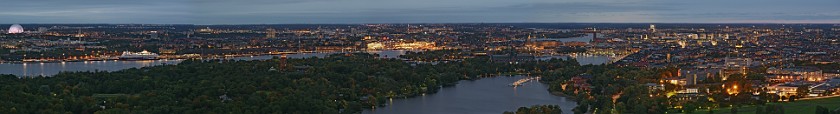 The City of Stockholm. View from Kaknastornet on Stockholm. Stockholm. .