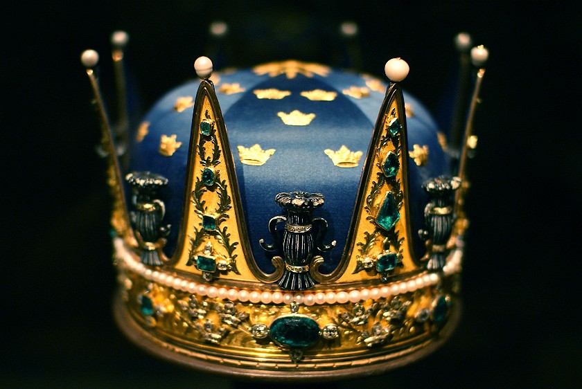 Royal Palace. Crown of the Prince of Sweden. Stockholm. .