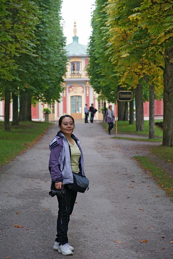 Drottningholm. Avenue to the Chinese Pavilion. Stockholm. .