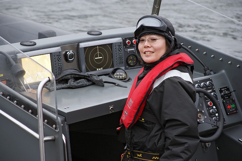 RIB Tour. Portrait on Board of the RIB. Stockholm. .