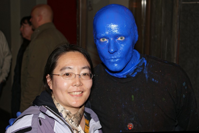 Blue Man Group. Portrait with Actor. Stockholm. .