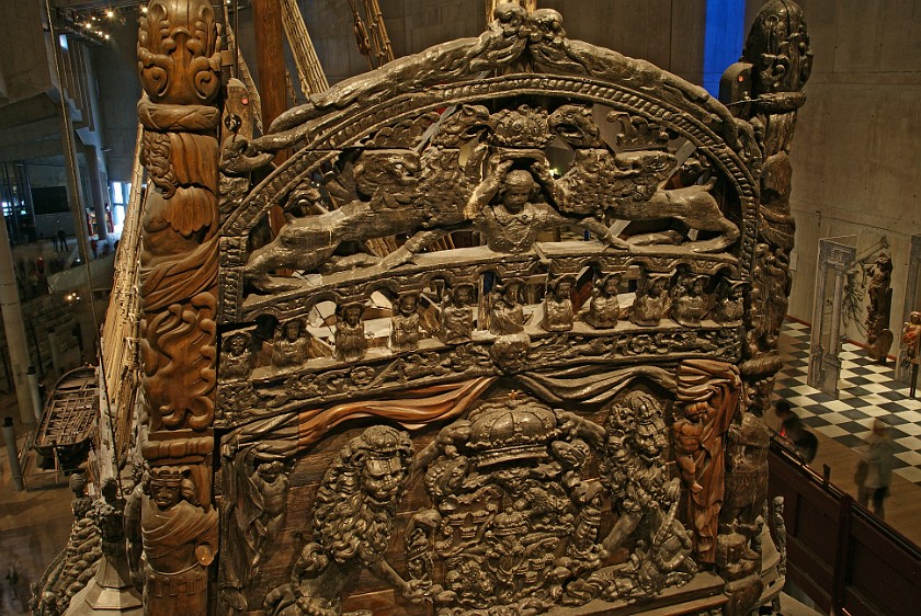 Vasa Museum. Rear of Ship. Stockholm. .