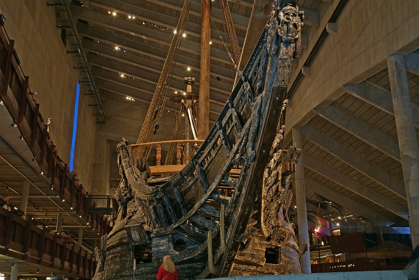 Vasa Museum. Bow. Stockholm. .