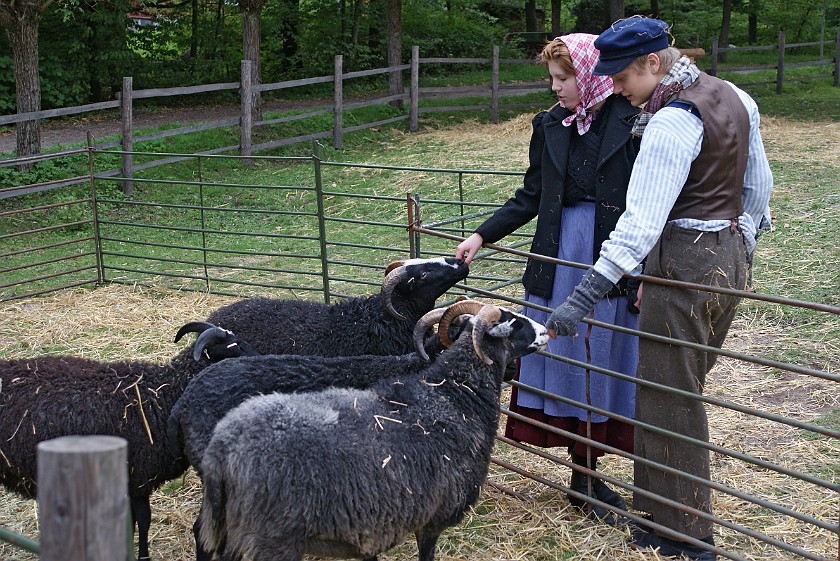 Skansen. People in Historic Clothes. Stockholm. .
