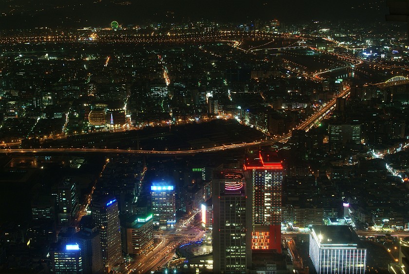 Taipei 101. Night View on Taipei from the Building. Taipei. .