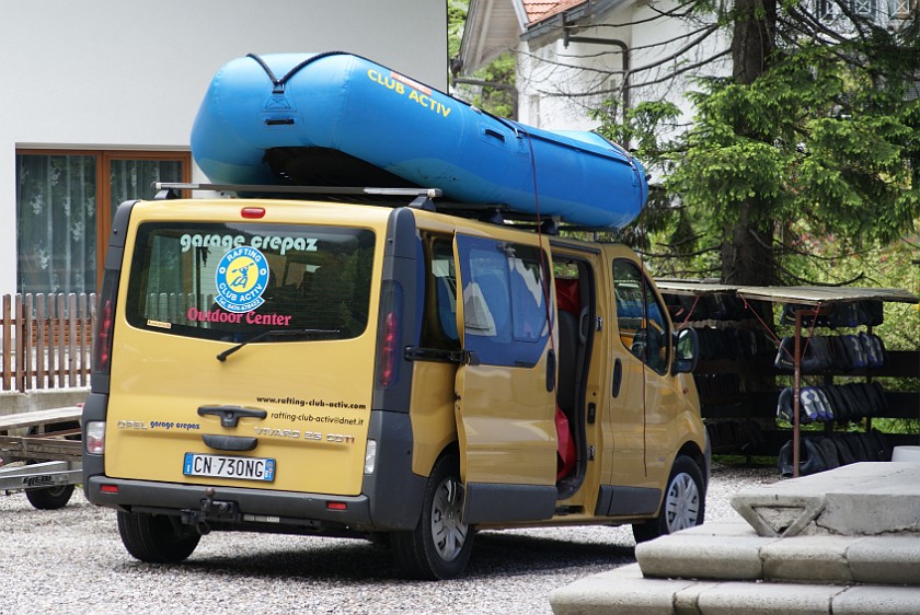 White Water Rafting on the River Ahr . Van of Rafting Club Activ. Campo Tures (Sand in Taufers). .