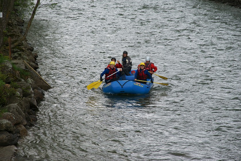 White Water Rafting on the River Ahr . End. Campo Tures (Sand in Taufers). .