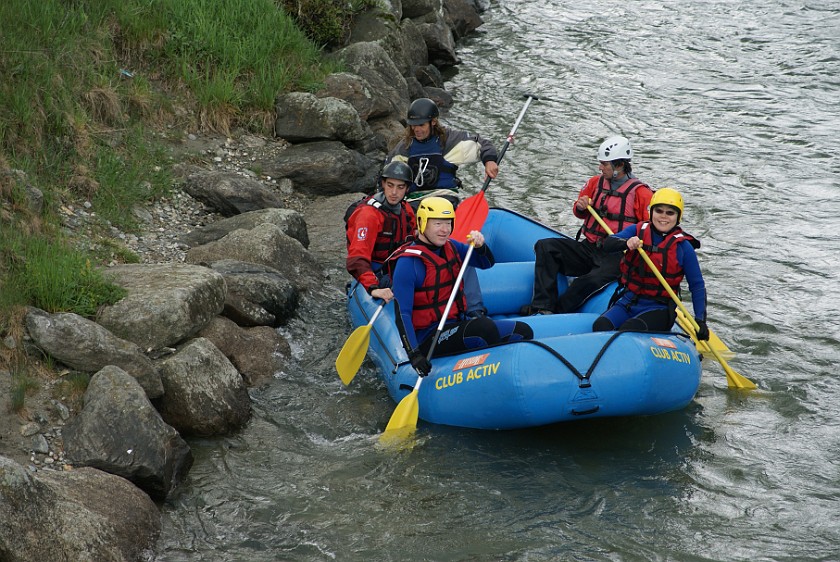 White Water Rafting on the River Ahr . End. Campo Tures (Sand in Taufers). .