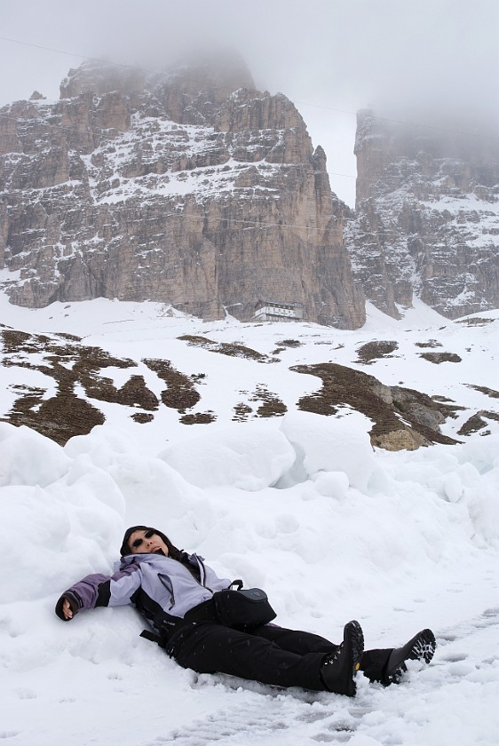 Tre Clime di Lavaredo. Portrait in Snow. Tre Clime di Lavaredo. .