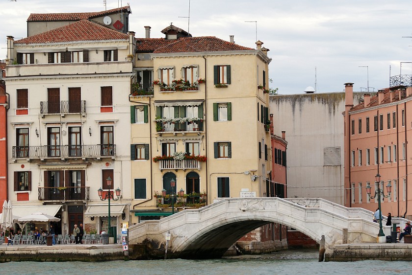 Grand Channel of Venice. Minor Channel and Bridge. Venice. .