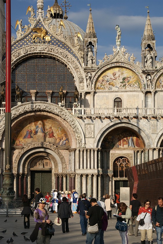 Saint Mark's Square. Main Entry at Basilica di San Marco. Venice. .