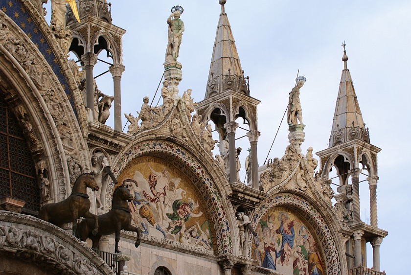 Saint Mark's Square. Roof of Basilica di San Marco. Venice. .
