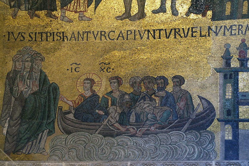 Inside Basilica di San Marco. Wall Mosaic. Venice. .