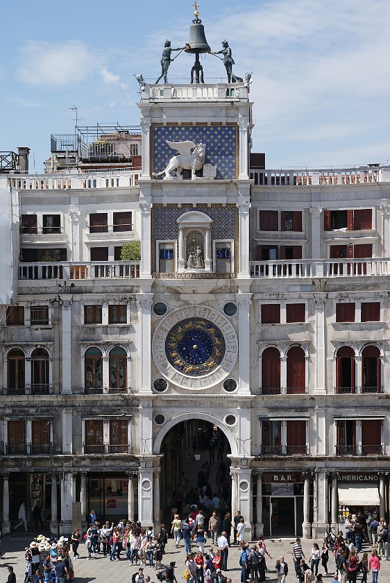 Clock Tower. View from Saint Mark's Square. Venice. .