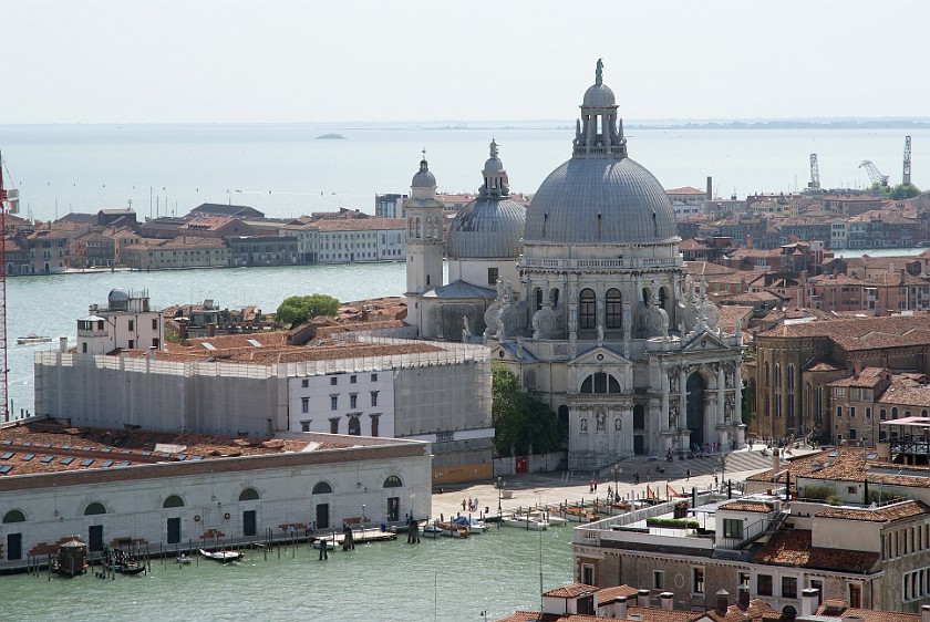 Saint Mark's Tower. San Maria della Salute. Venice. .