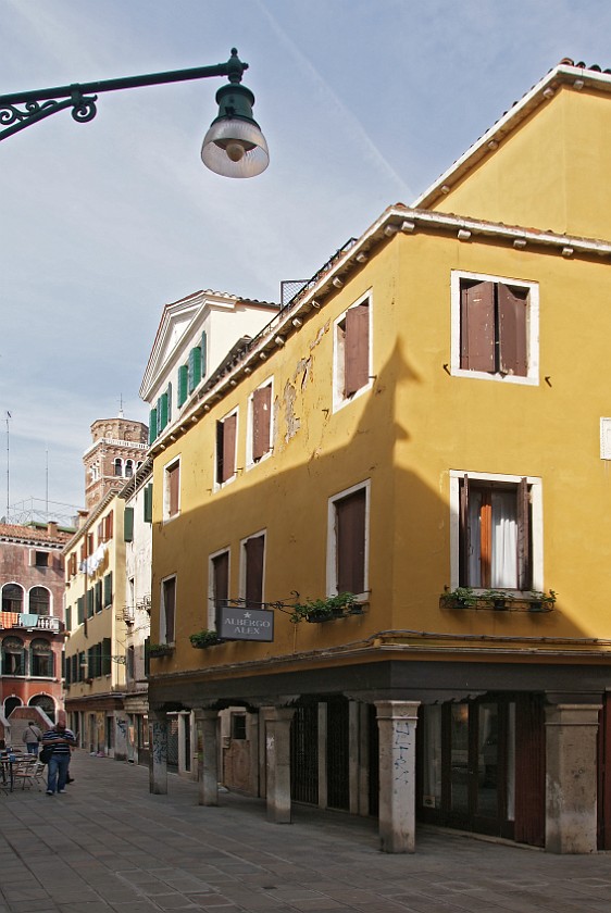 San Polo and San Marco. Albergo Alex. Venice. .