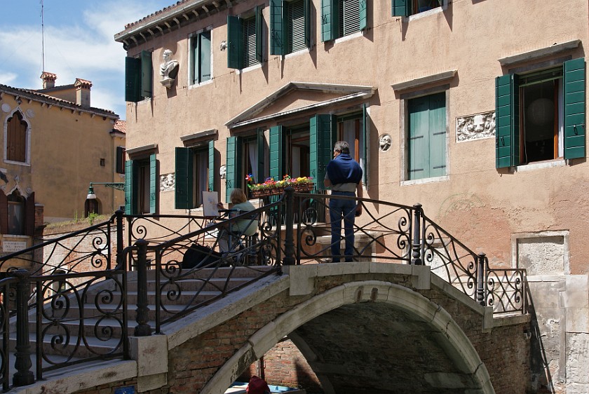 San Polo and San Marco. Pedestrian Bridge. Venice. .