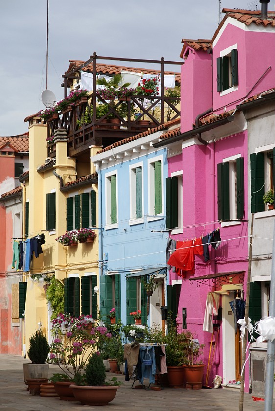 Isle of Burano. Buildings. Burano. .