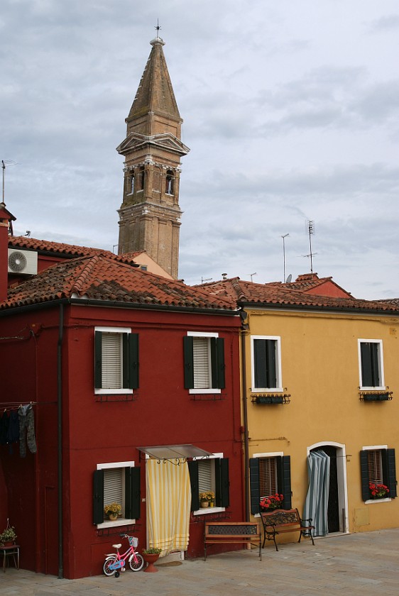 Isle of Burano. Buildings. Burano. .