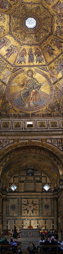Duomo and Campanile. Inside the Babtistry. Florence. .