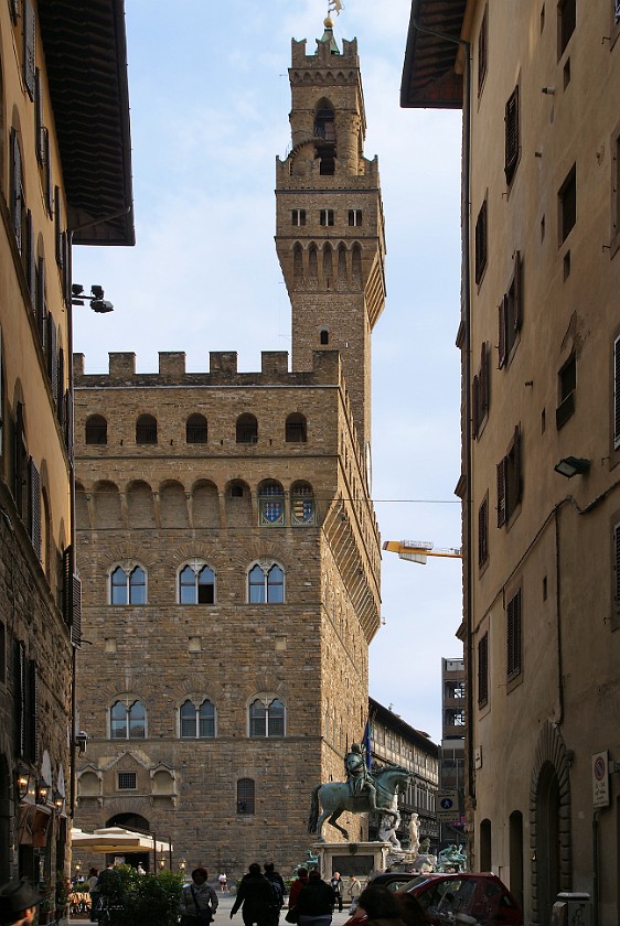 Palazzo Veccio. View from a Side Street. Florence. .