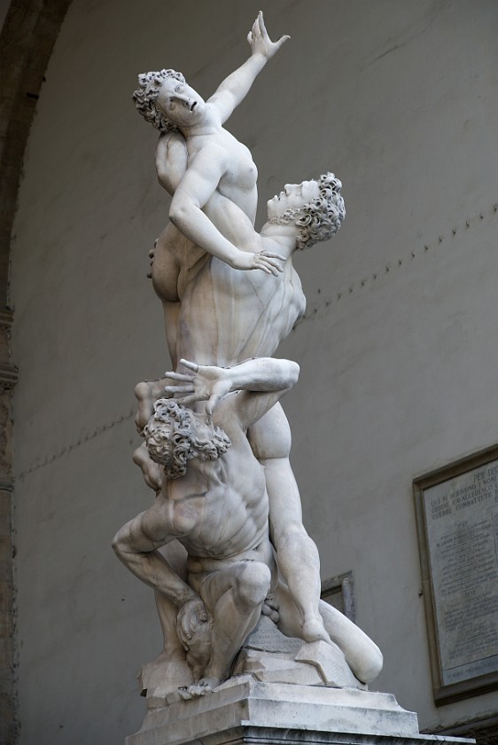 Palazzo Veccio. Statue in the Loggia dei Lanzi. Florence. .