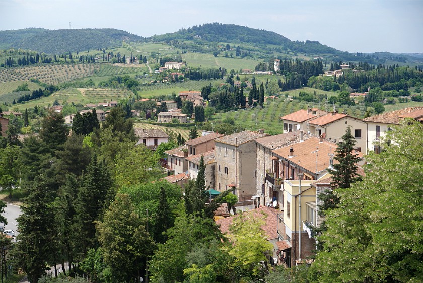 San Gimignano. View from Viale dei Fossi. San Gimignano. .