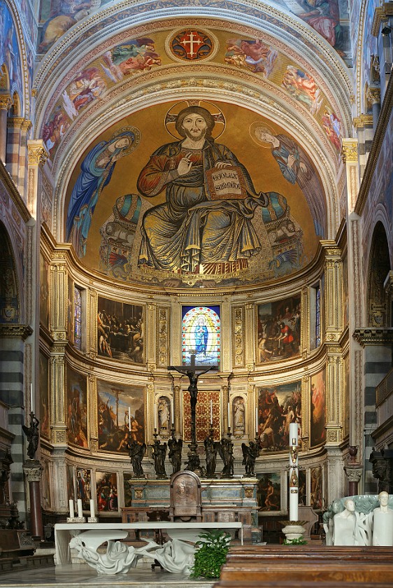 Piazza dei Miracoli at Pisa. Inside the Cathedral. Pisa. .
