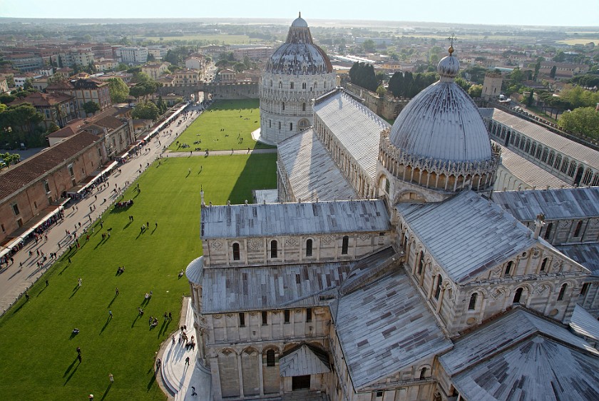 Piazza dei Miracoli at Pisa. Cathedral Roof. Pisa. .