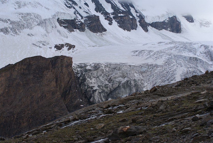 Hiking on the Gamsgrubenweg. Pasterze Glacier. near Heiligenblut. .