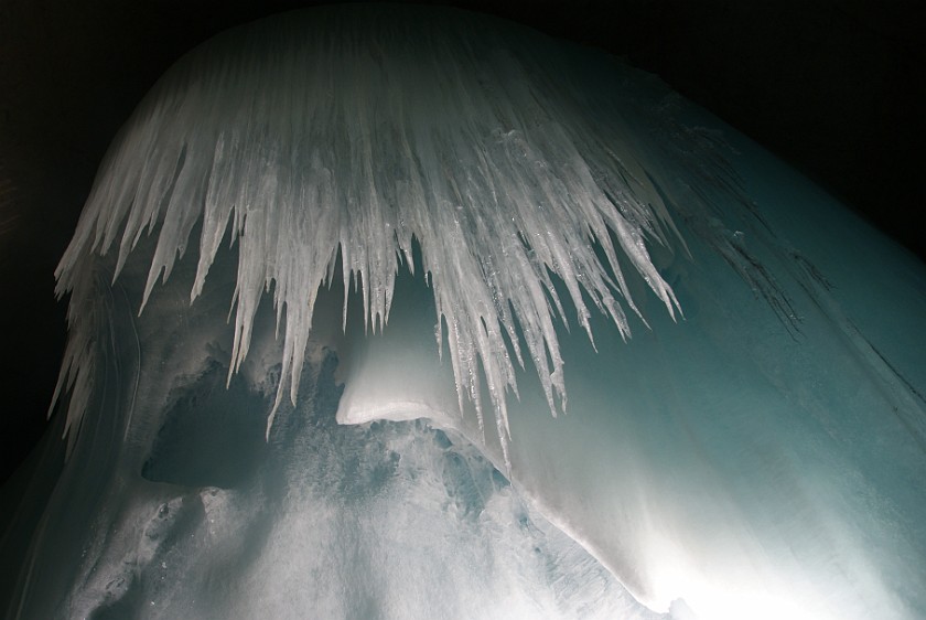 Eisriesenwelt. Ice Stalactites. Werfen. .