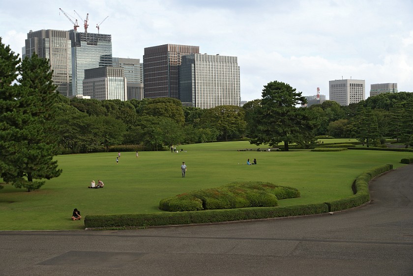 Imperial Palace East Garden. Lawn. Tokyo. .