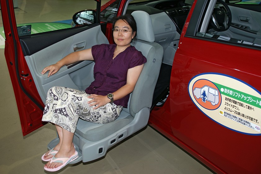 Toyota Mega Web. Portrait on Moveable Car Seat. Tokyo. .