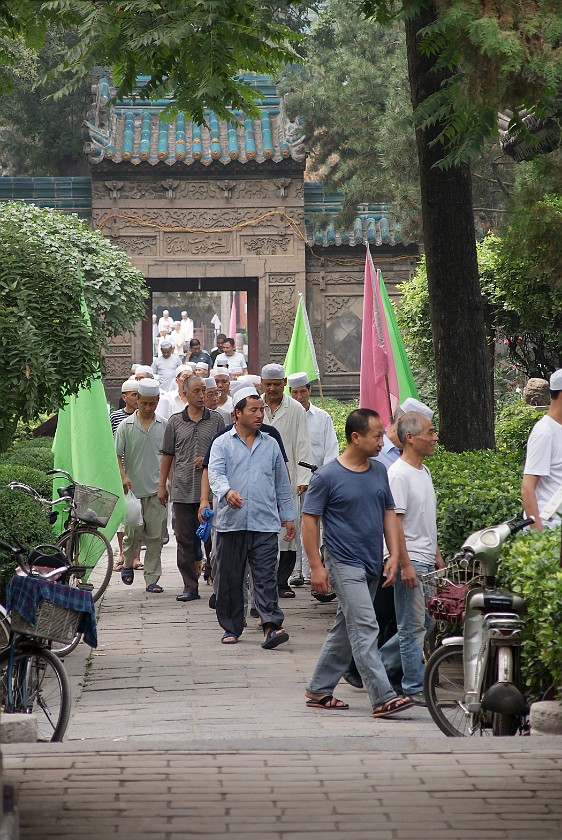 Great Mosque. People after the Prayer. Xi'an. .