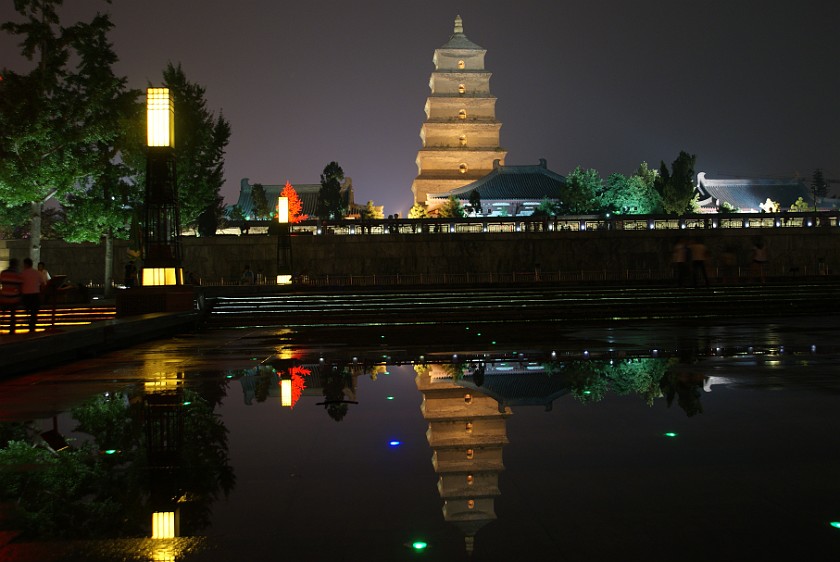 Big Goose Pagoda. Pagoda at Night. Xi'an. .