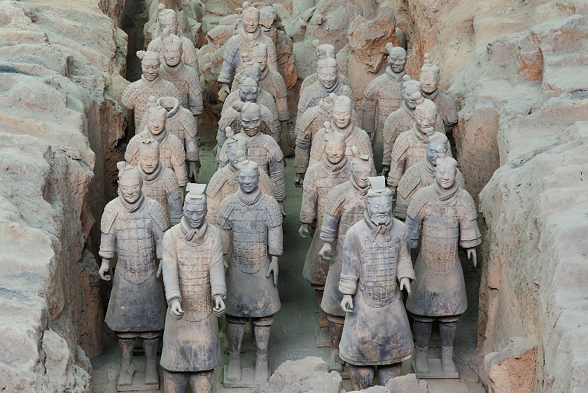 Army of Terracotta Warriors. Soldiers. near Xi'an. .
