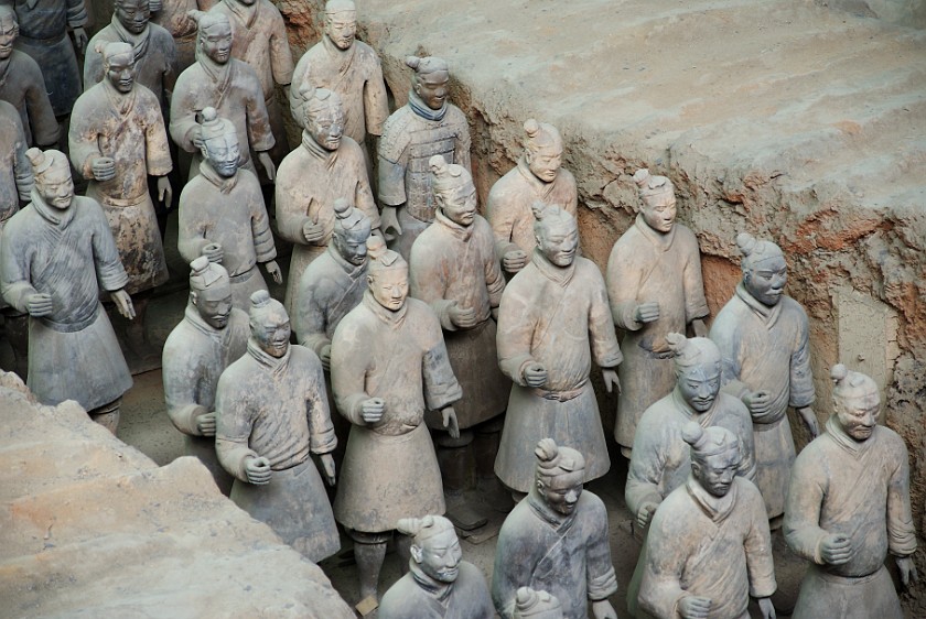 Army of Terracotta Warriors. Soldiers. near Xi'an. .