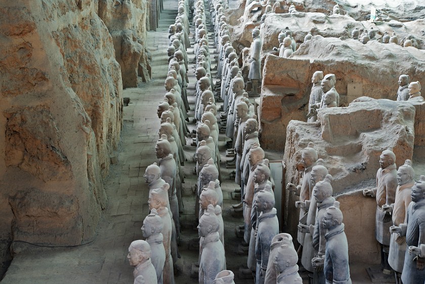 Army of Terracotta Warriors. Soldiers. near Xi'an. .