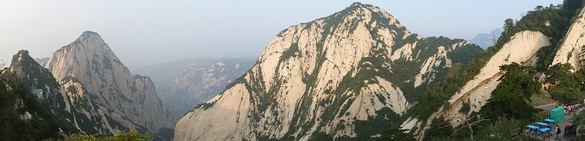 Hua Shan. North Peak and Mountain View. near Mengyuan. .