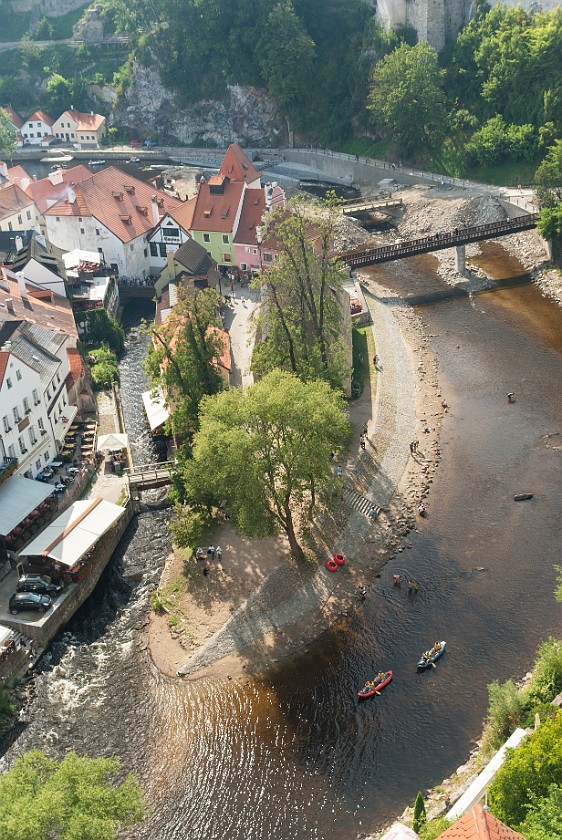 Ceský Krumlov. Vltava river. Ceský Krumlov. .