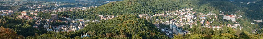 Karlovy Vary. Panoramic view on the city. Karlovy Vary. .