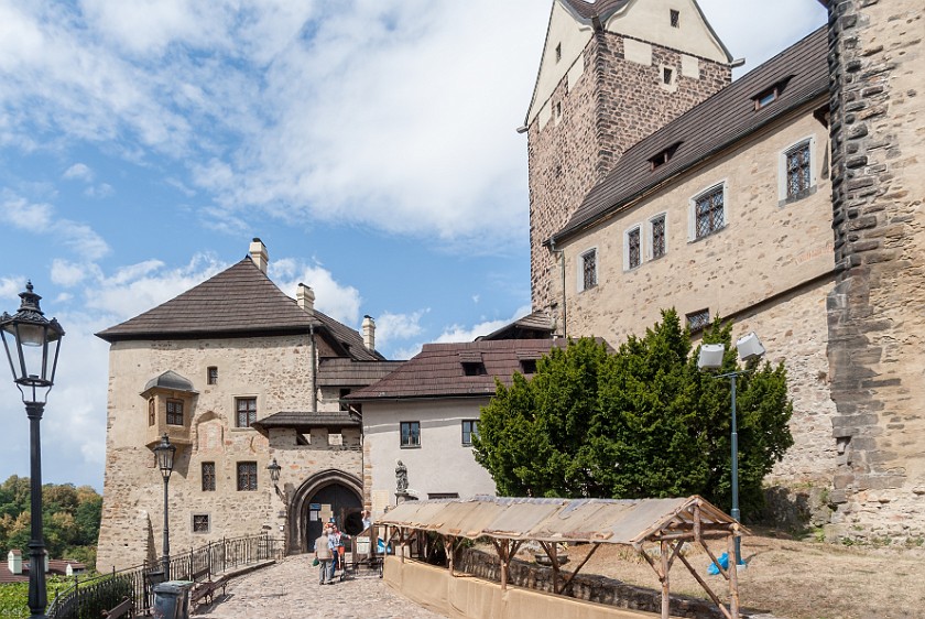 Loket Castle. Castle entry gate. Loket Nad Ohre. .