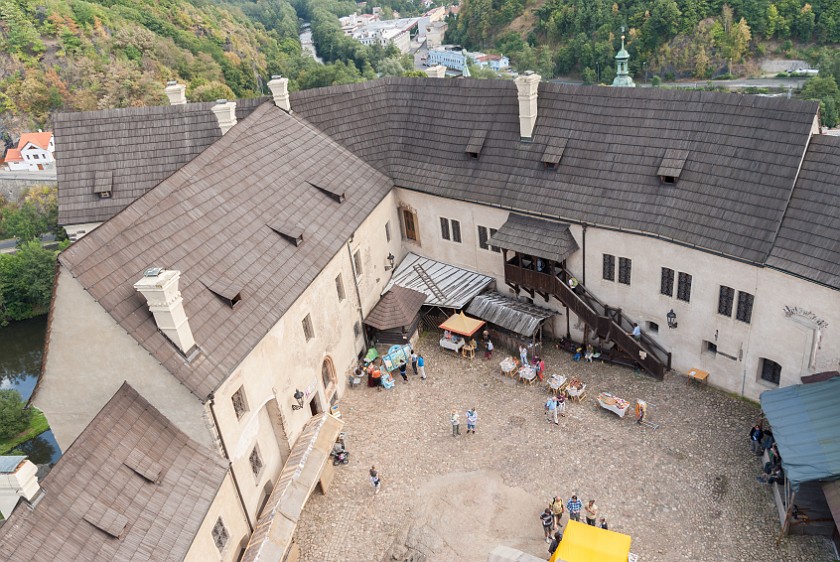 Loket Castle. Courtyard. Loket Nad Ohre. .