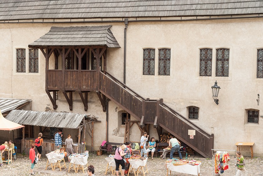 Loket Castle. Courtyard. Loket Nad Ohre. .