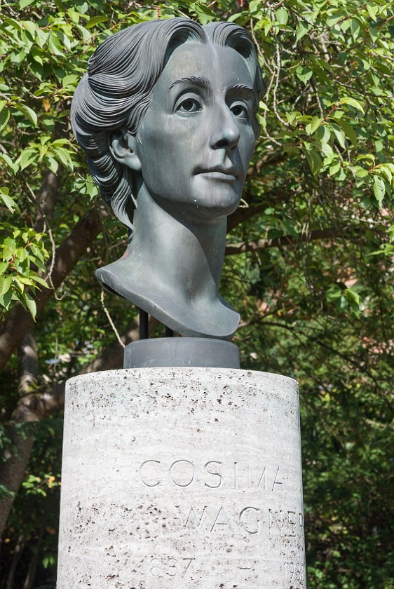Bayreuth Festival. Cosima Wagner sculpture. Bayreuth. .