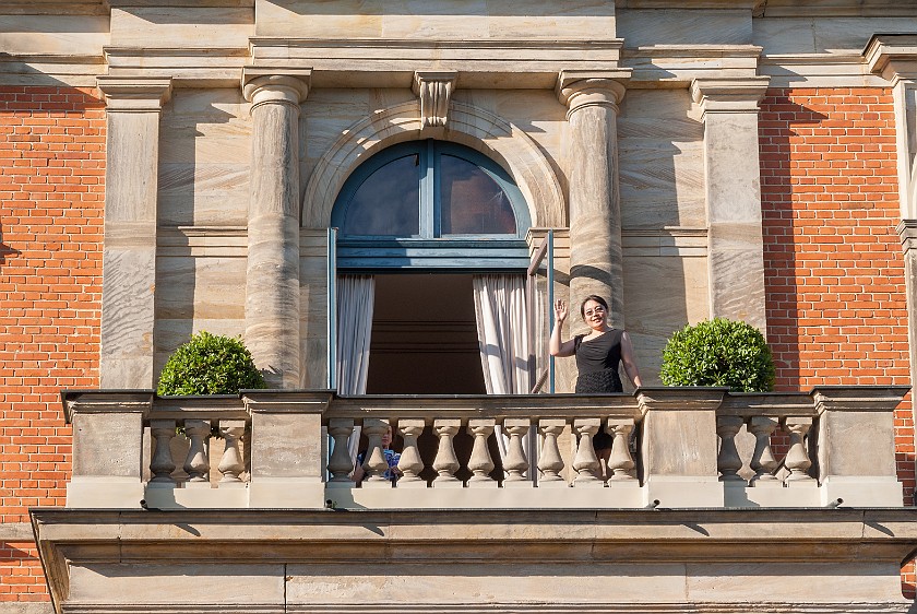 Bayreuth Festival. Portrait on the balcony. Bayreuth. .