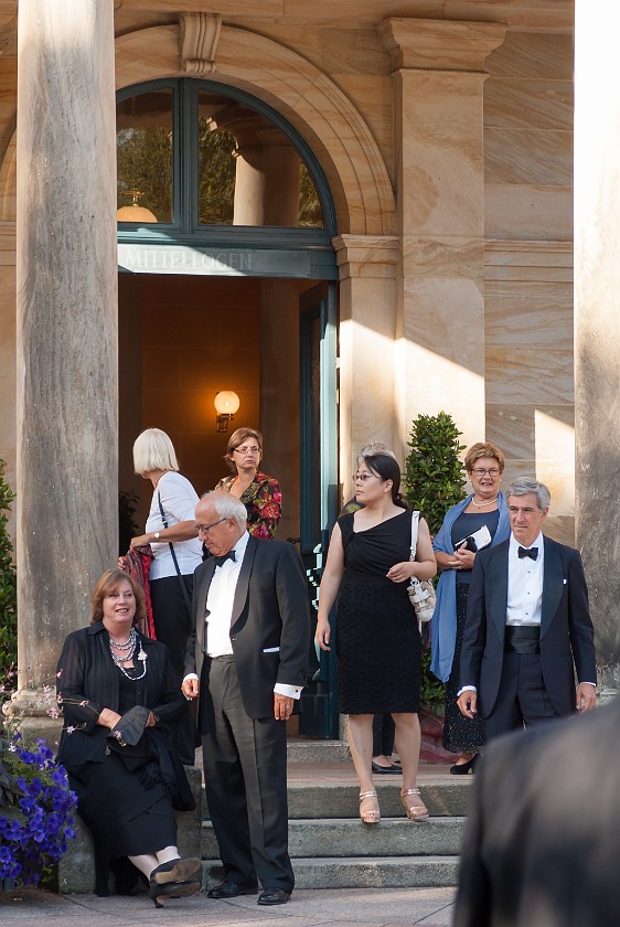 Bayreuth Festival. Portrait at the entry. Bayreuth. .